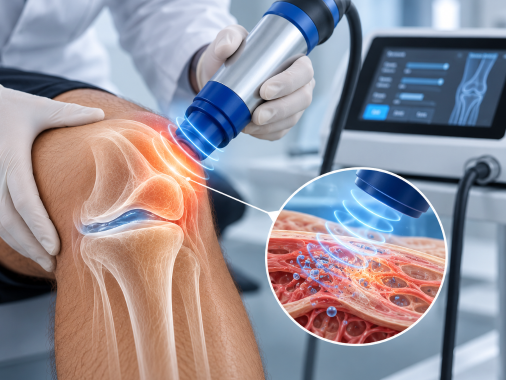 Terapia por ondas de choque em atendimento na LongBlue Clinic